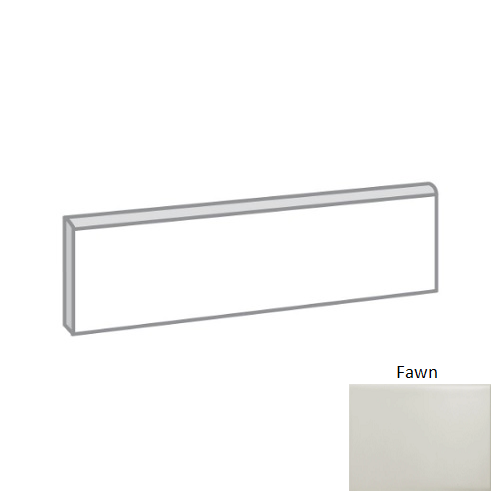 Catch Fawn Ceramic Wall Trim - 3" X 12" Bullnose