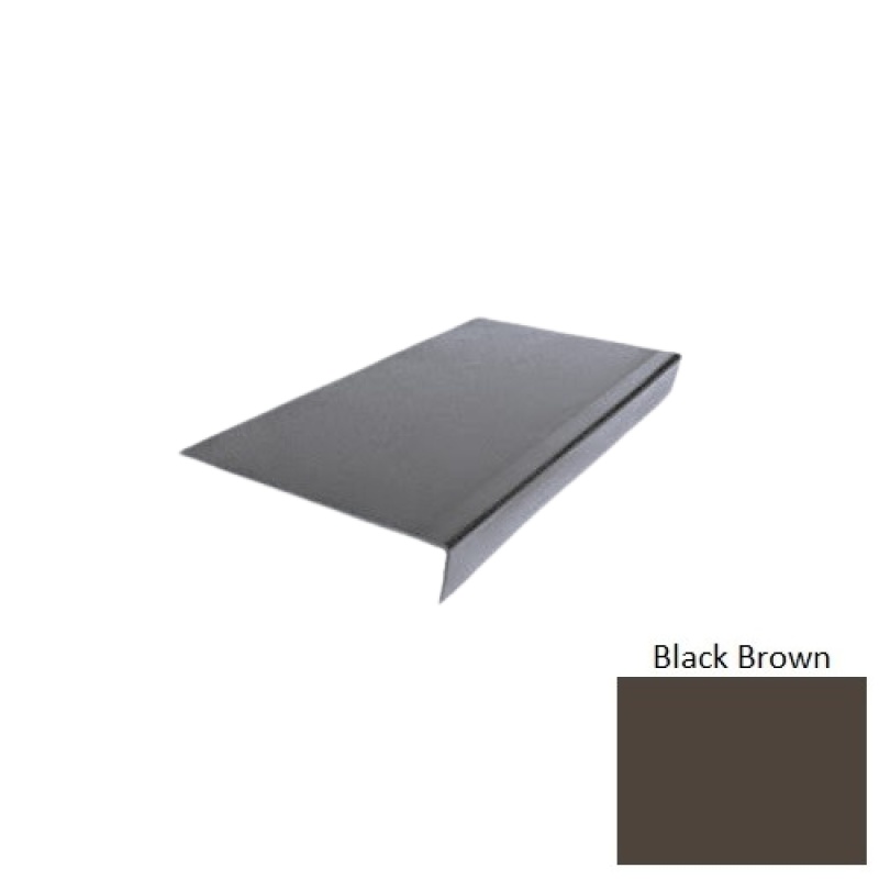 Flextones Black Brown Type 900 Distinct Designs Rubber - 12 1/2" X 72" Stair Tread - Hammered