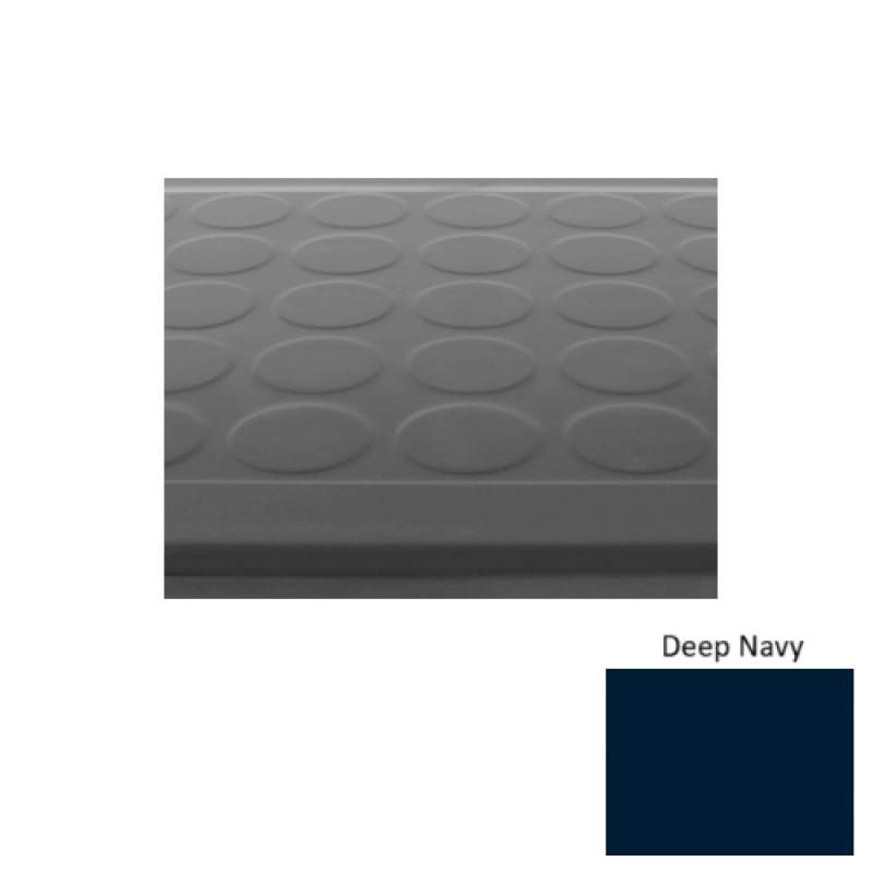 Solid 92 Deep Navy Low Profile Raised Circular Rubber (Sq) Stair Tread - Textured