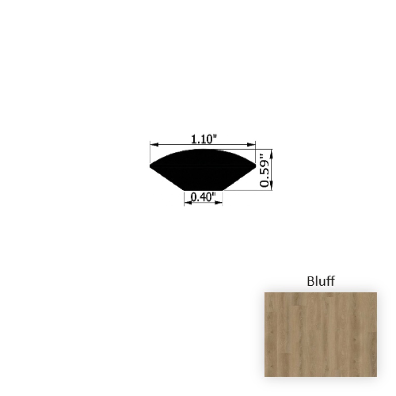 Versacore Pureedge Bluff Luxury Vinyl Moulding / Trim - 1.1" X 94.5" Quarter Round - Ceramic Bead