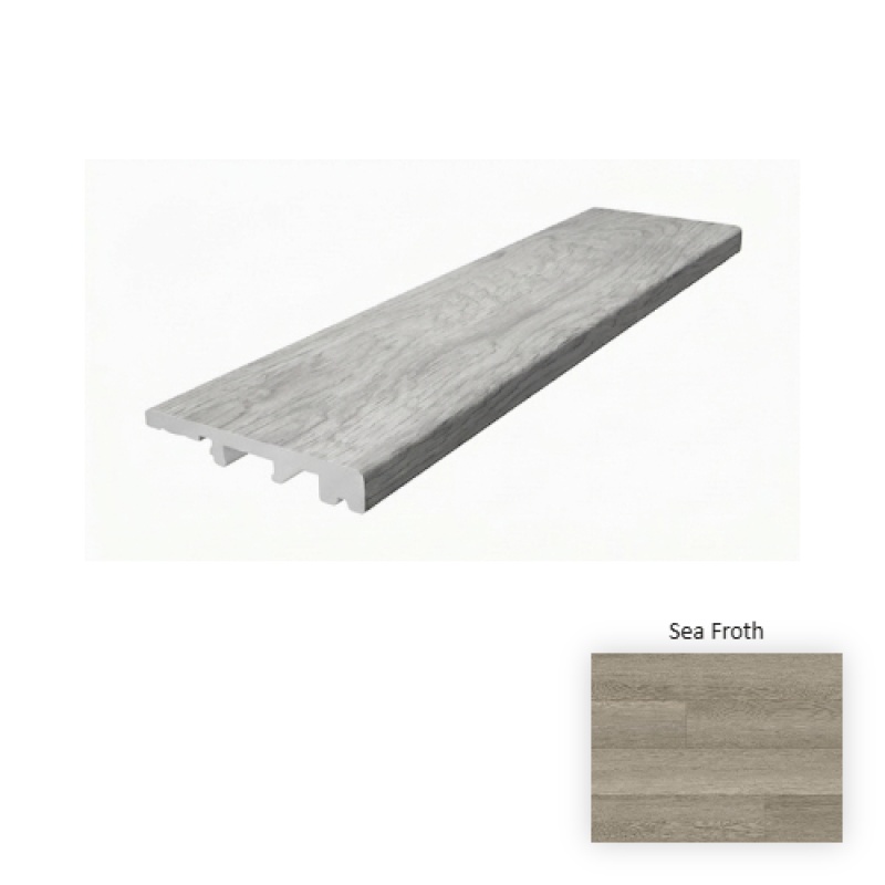 Foundation Sea Froth Luxury Vinyl Moulding / Trim - 94" End Cap - Urethane