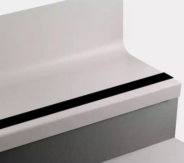Johnsonite Grey Haze Hammered Rubber Stair Tread