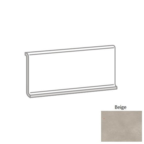 Borigni Beige Porcelain Floor & Wall Trim – 6" x 12" Cove Base – Matte