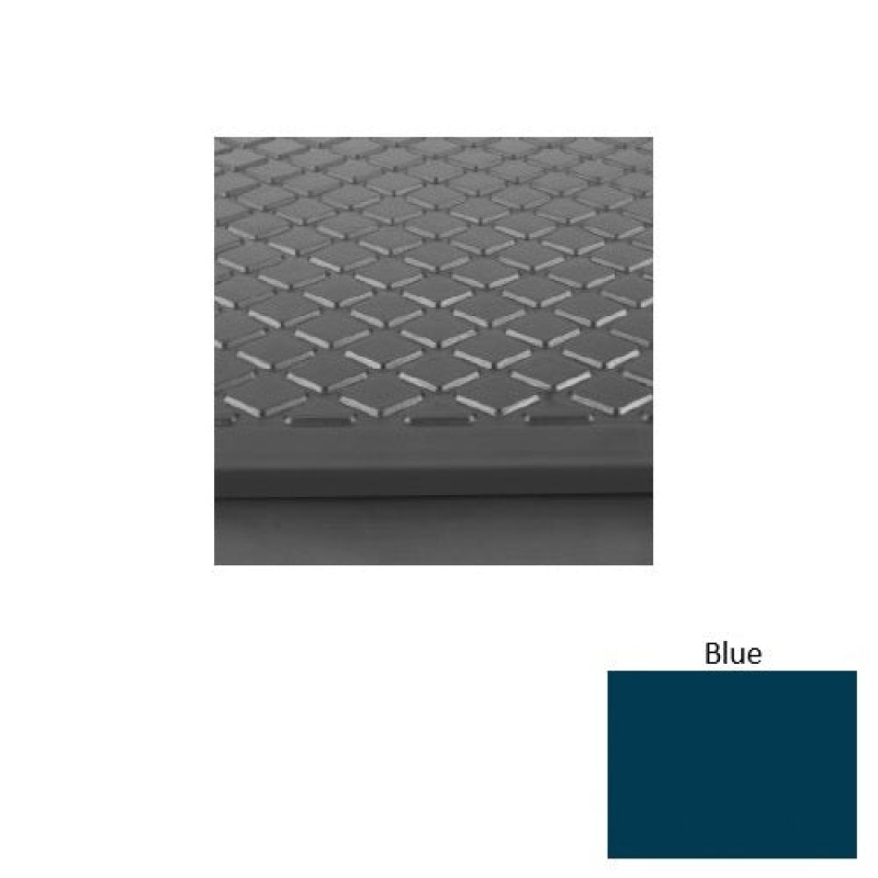 Solid 31 Blue Diamond Rubber (Rd) Stair Tread With Dupont Kevlar - Textured