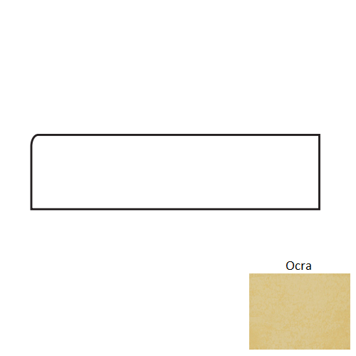 Maiolica Ocra Ceramic Wall Trim 4" x 12" Bullnose Glossy
