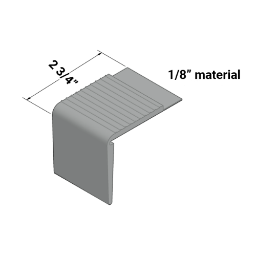Johnsonite Pewter Vinyl Square Stair Nose