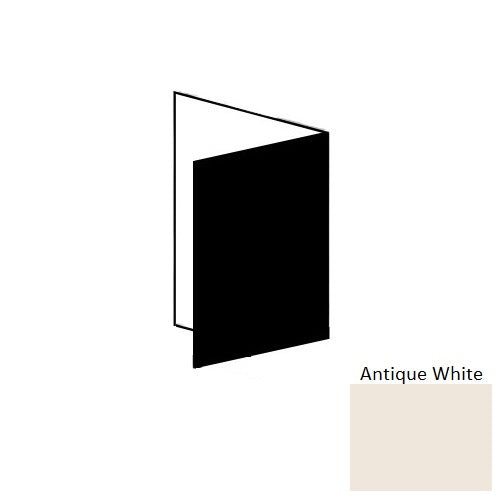 Antique White Vinyl Moulding / Trim 1/8" x 4" Straight Base Inside Corner