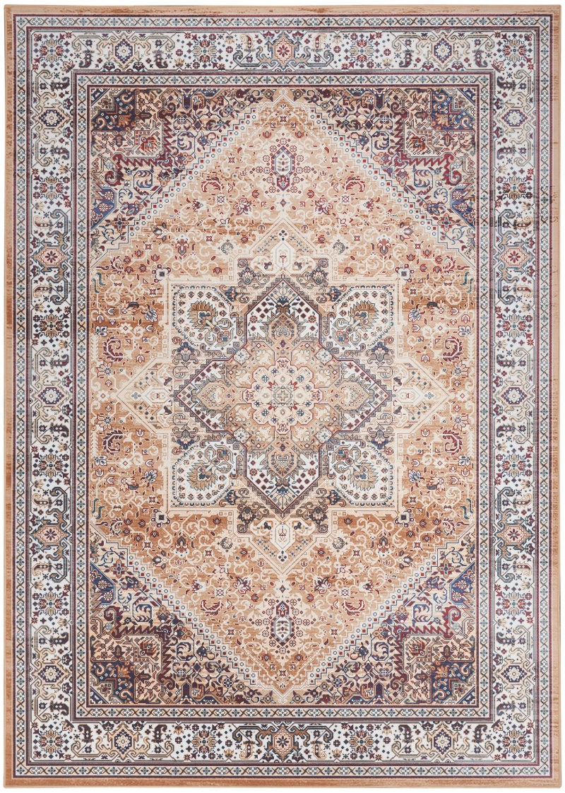 Vintage Home Vnh01 Gold Polyester Bohemian Area Rug - 6 Ft x 9 Ft