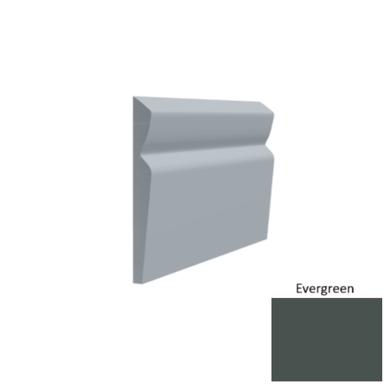 Contours #80 Divine Evergreen Rubber Profiled Wall Base - Satin - 4 1/2" X 8 Ft