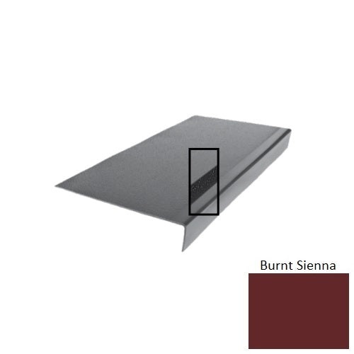 Flextones Burnt Sienna Type 975 With Ribbed / Smooth Insert Distinct Designs Rubber - 12 1/2" X 72" Stair Tread - Hammered