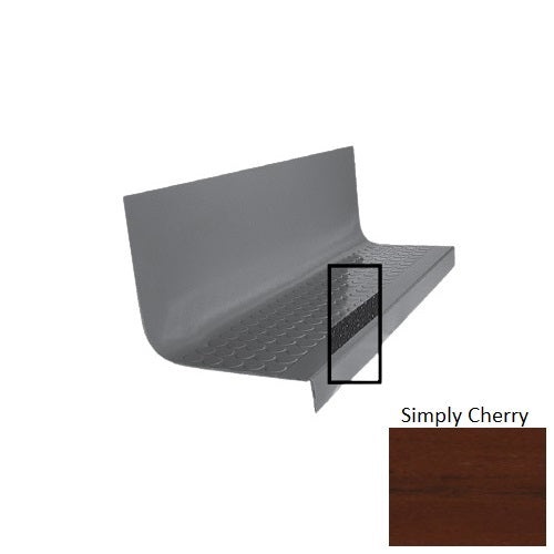Evolving Styles Wood Elements Simply Cherry Type 1776 With Flush Carborundum Strip Distinct Designs Rubber - 20 1/2" X 72" Stair Tread - Rgt Radial Ii Raised Disc Design