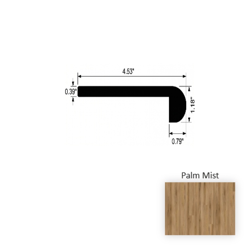 VersaCore PureEdge Palm Mist Flush Round Stair Nose