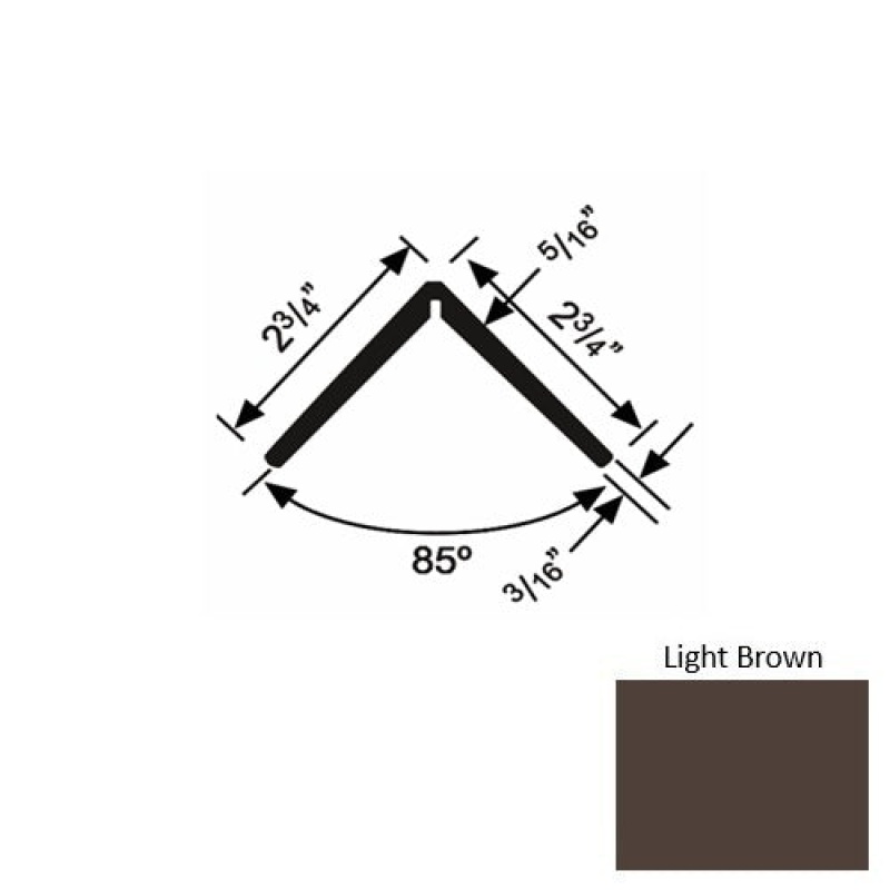 Solid 19Xtr Light Brown Rubber Corner Guard