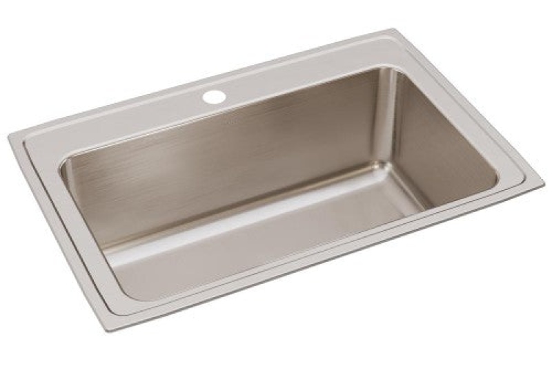 Dlrs3322121 Lustertone Classic Stainless Steel Drop In Single Bowl Kitchen Sink - 33" X 22" X 11 5/8" With 1 Hole - Stainless Steel
