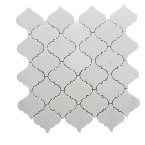 White Carrara Casablanca Marble Mosaic - Arabesque - Polished