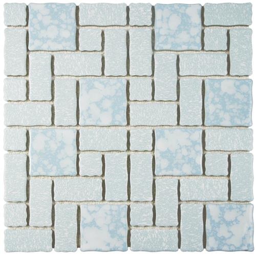 Academy Blue Porcelain Mosaic - Block Random - Mixed