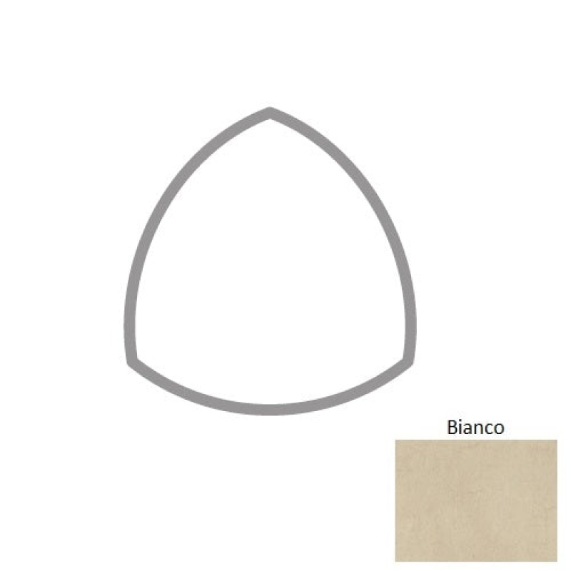 Marfil Bianco Porcelain Wall Trim - 1" X 1" Beak Corner - Matte
