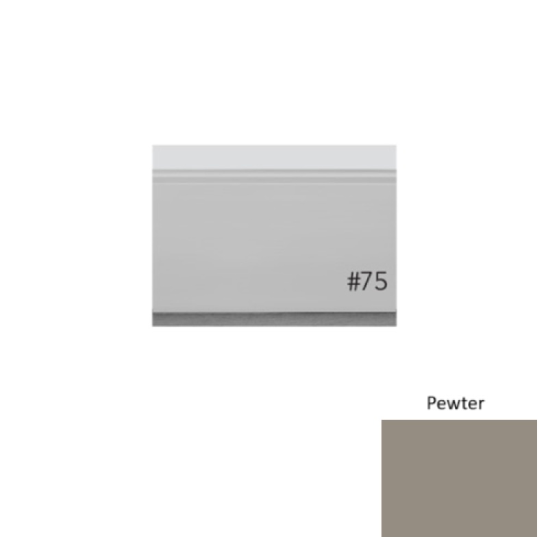 Pinnacle Plus #75 Level Pewter Rubber Wall Base - 3" X 8 Ft