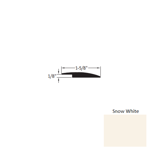 Johnsonite Snow White Vinyl Reducer Moulding / Trim