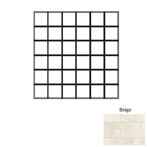 Magica Marstood Beige Porcelain Mosaic - 2" x 2"