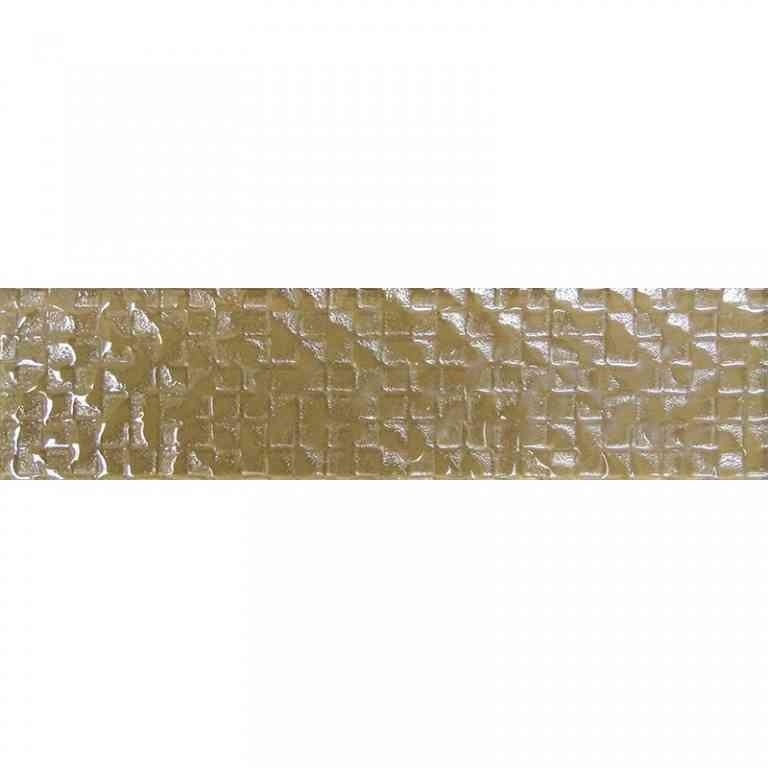 Color Palette Shimmer Honey Glass Tile - Textured & Glossy - 3" X 12"