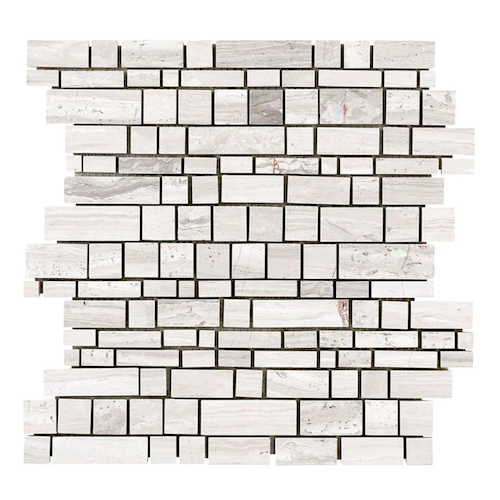 Stream Stone Moderna A Global Grey Limestone Mosaic - Brick - Honed