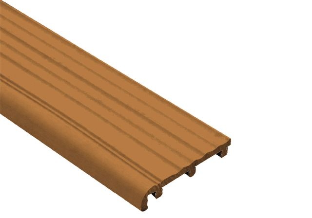 Trep B Thermoplastic Replacement Insert Rubber Tile Edging Trim - Nut Brown