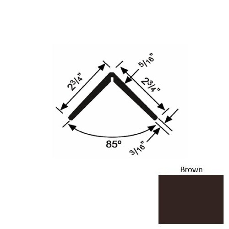 Solid 19Xtr Brown Rubber Corner Guard