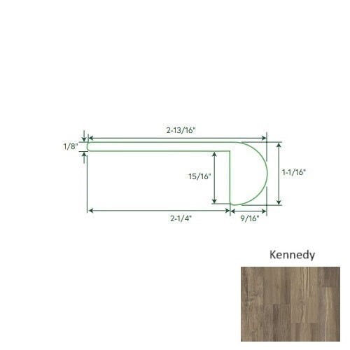 96" Flush Stair Nose - Ceramic Bead
