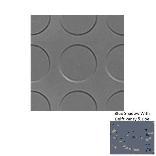 Spextones Blue Shadow Textured Rubber Tile 18" x 18"