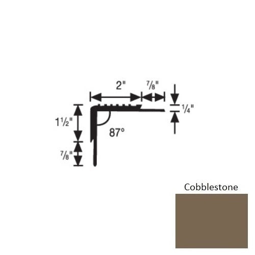 Flextones Cobblestone Vinyl 202 Double Butt Carpet Stair Nosing