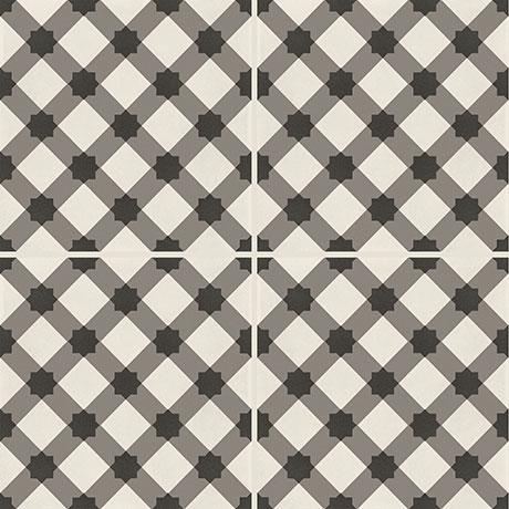 d_Segni Plaid Chalk / Mud / Midnight / Sand Blend Porcelain Tile - Matte - 8" X 8"