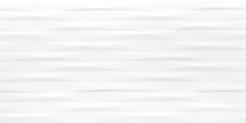 Linea White Modulation Ceramic Tile - Glossy - 12" X 24"