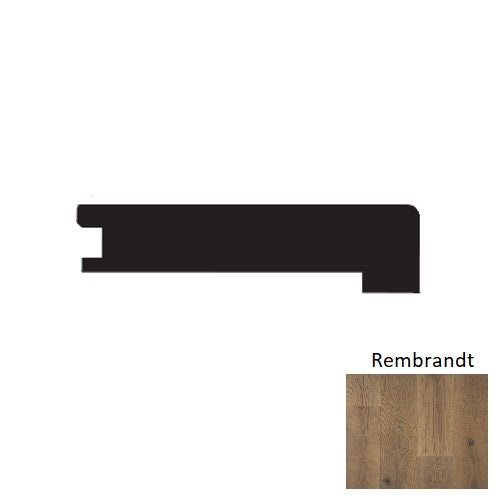 Louvre Rembrandt Hardwood Moulding / Trim - 3" X 90" Square Flush Stair Nose - Wire Brushed