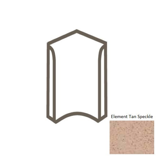 Keystones Unglazed Mosaic Element Tan Speckle Porcelain Floor & Wall Trim - 2" X 2" Round Cap Incorner - Matte