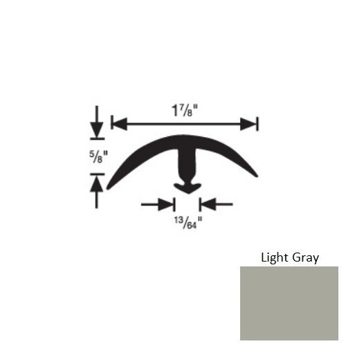 Flextones Light Gray Vinyl 164 Snap Down Super Edge