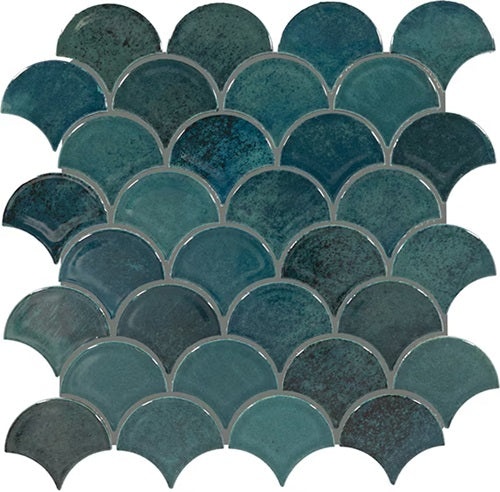 Miramo Horizon Microban Ceramic Mosaic - 3" Fan - Glossy