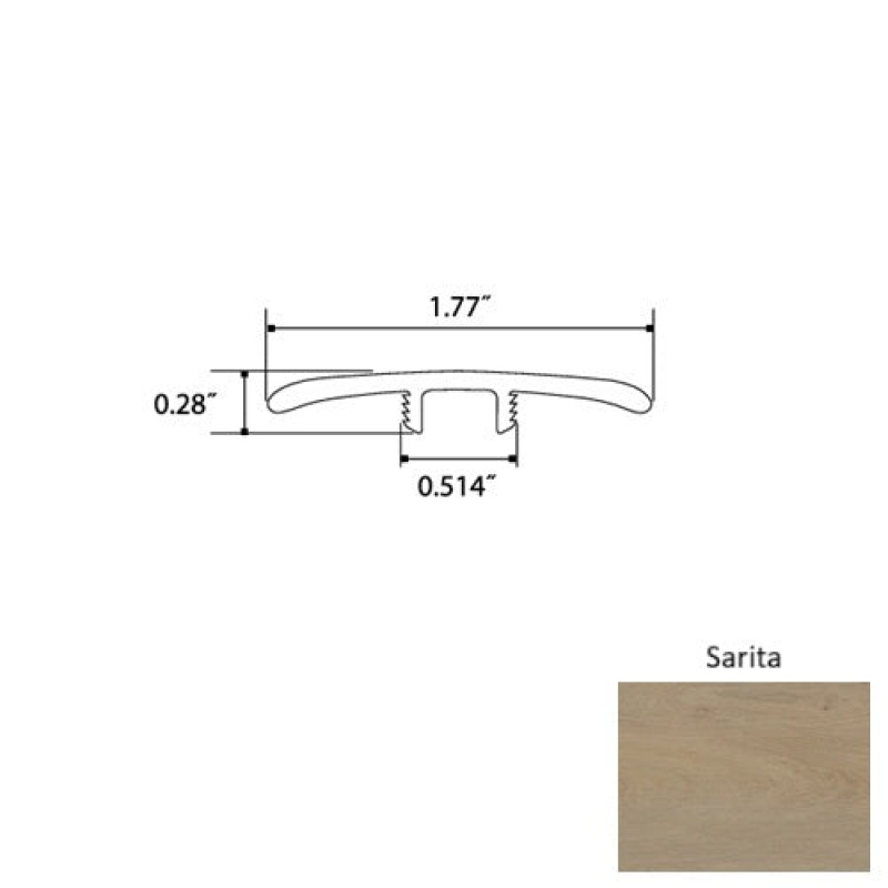 Crystal Sarita Luxury Vinyl Moulding / Trim - 94" T Molding - Mineral Enhanced Uv Coating