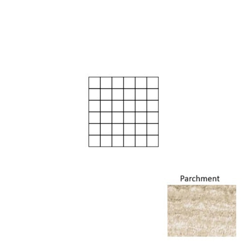 Stratova Parchment Porcelain Mosaic - 2" X 2" - Matte