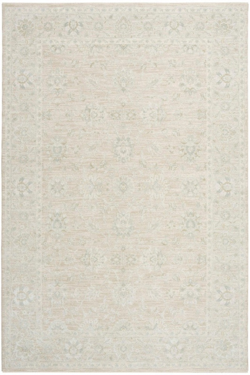 Envy Cream Evv03 Polypropylene & Polyester Traditional Area Rug - 5 Ft X 8 Ft - Cream