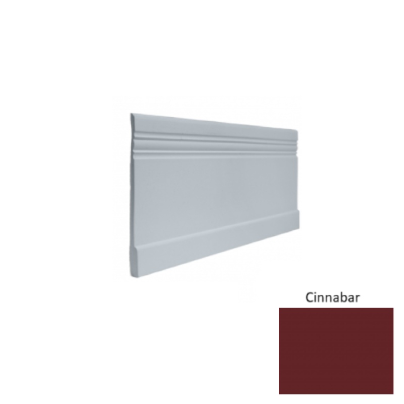 Contours #10 Serenity Cinnabar Rubber Profiled Wall Base - Satin - 4" X 8 Ft