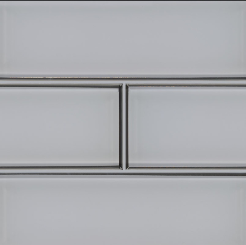 Ice Bevel Glass Tile - Glossy - 4" X 12" Beveled