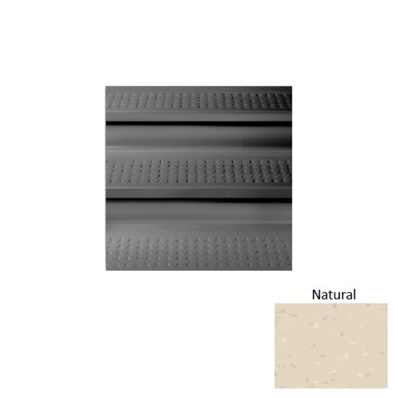 Symmetry 96 Natural Vantage With Riser Rubber (Sq) Stair Tread - Textured