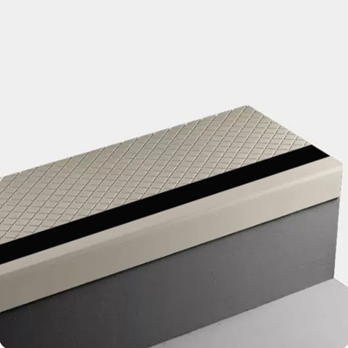 Johnsonite Bone White Diamond Rubber Stair Tread Trim