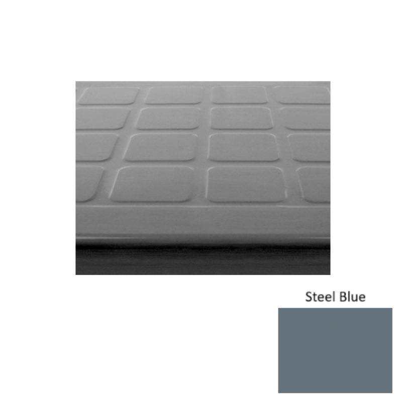 Solid 94 Steel Blue Raised Square Rubber (Sq) Stair Tread - Textured
