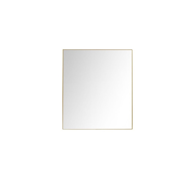 Abbey Brushed Gold Glass Framed Bathroom Mirror - 36" X 36" - Brushed Gold