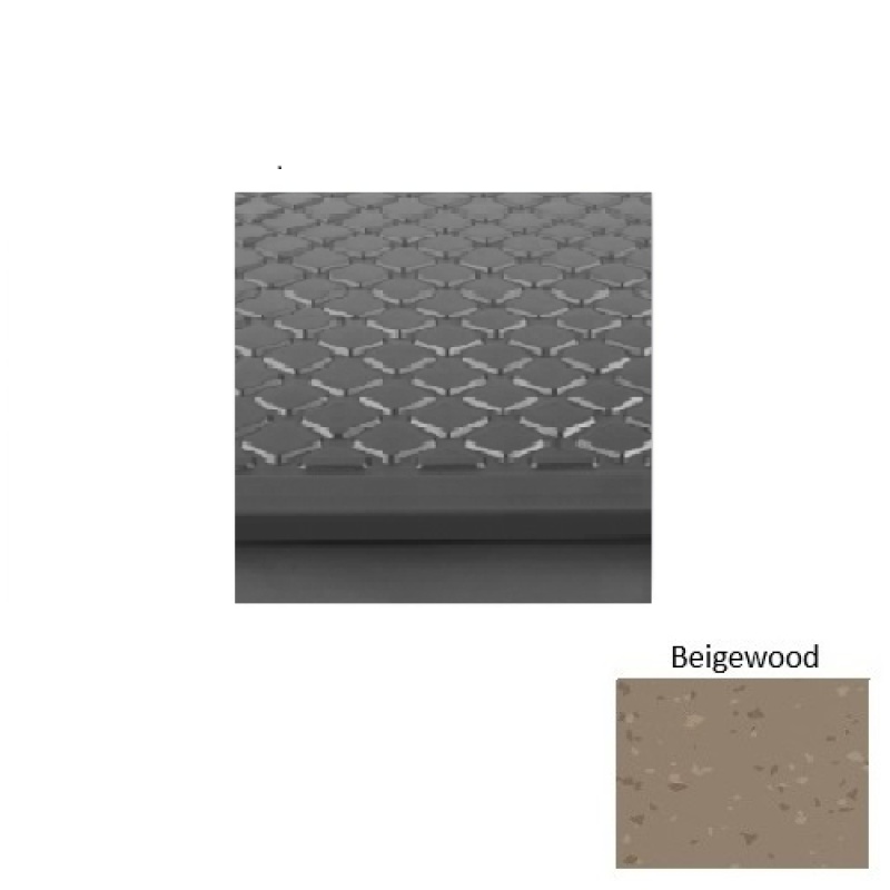Symmetry 30 Beigewood Diamond Rubber (Sq) Stair Tread - Textured
