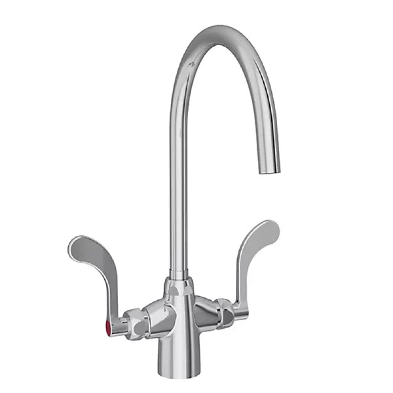 Lk500lgn08t4 Chrome Deck Mount Kitchen Faucet - Double Handle / One Hole - Chrome