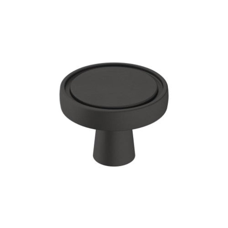 Destine Zinc Cabinet Knob - Matte Black - 1 3/8" (35 Mm)