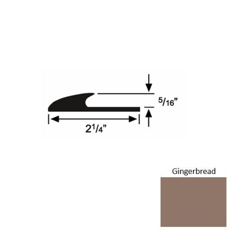 Solid 39 Gingerbread Rubber Glue Down Carpet Edge